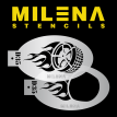 Pochoir D35 - Milena Stencils