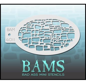 Bad Ass Mini Stencil BAM 4011 | Face Painting Stencil