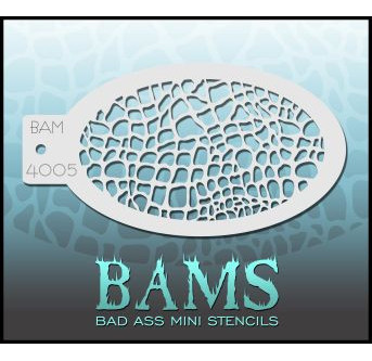 Bad Ass Mini Stencil BAM 4005 | Face Painting Stencil