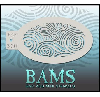 Bad Ass Mini Stencil BAM 3011 | Face Painting Stencil