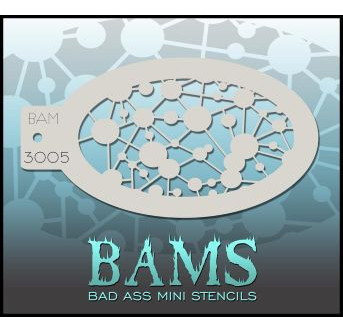 Bad Ass Mini Stencil BAM 3005 | Face Painting Stencil