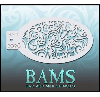 Bad Ass Mini Stencil BAM 2028 | Face Painting Stencil
