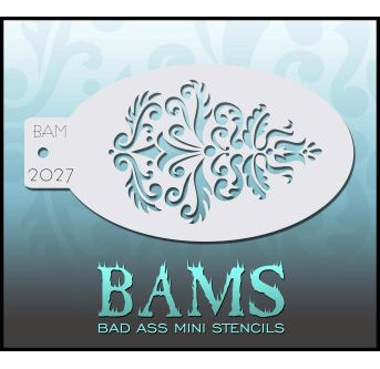 Bad Ass Mini Stencil BAM 2027 | Face Painting Stencil