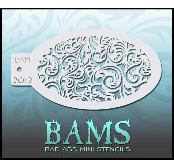 Bad Ass Mini Stencil BAM 2012 | Face Painting Stencil