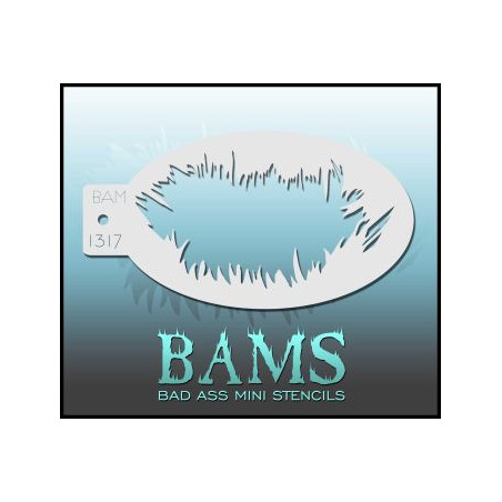 Bad Ass Mini Stencil BAM 1317 | Pochoir Face Painting