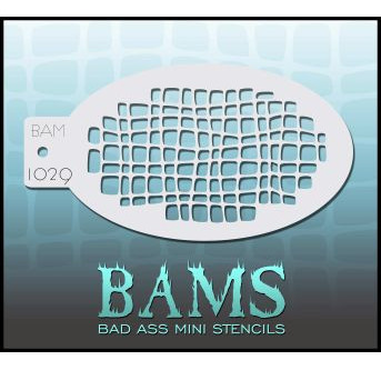 Bad Ass Mini Stencil BAM 1029 | Pochoir Face Painting