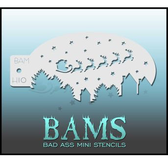 Bad Ass Mini Stencil BAM H10 | Pochoir Face Painting