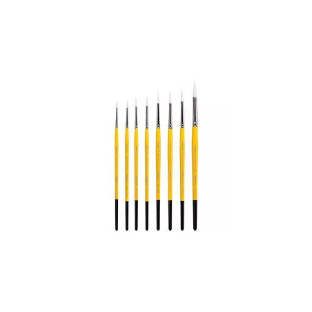 Set of 8 round brushes - Kingart
